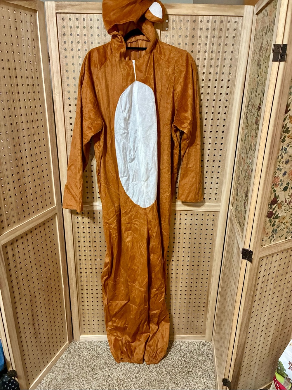 Era spooky Reindeer Costume with White Belly, Tail & Hood